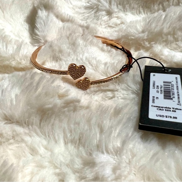 Kate Spade Yours Truly Pave Open Hinge Cuff, Rose Gold NWT - Picture 3 of 4